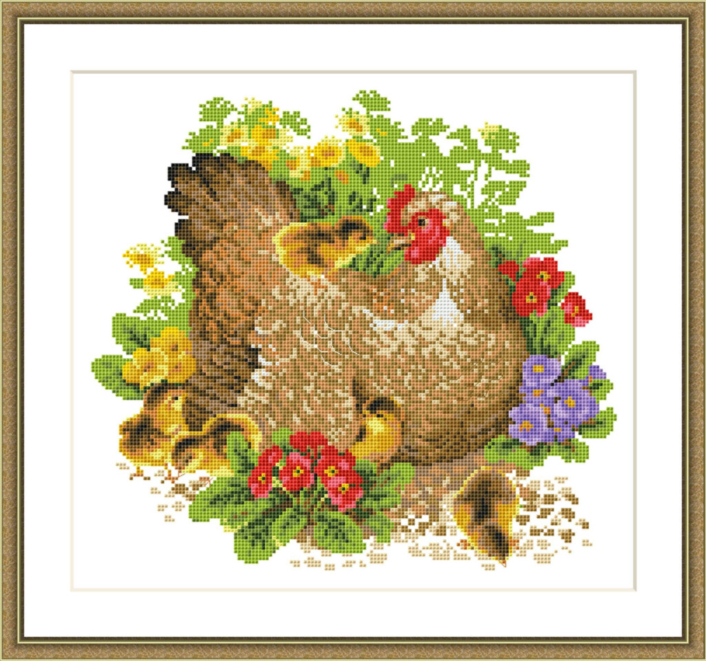 Chicken Cross Stitch Pattern - Printable Chicken Cross Stitch Pattern