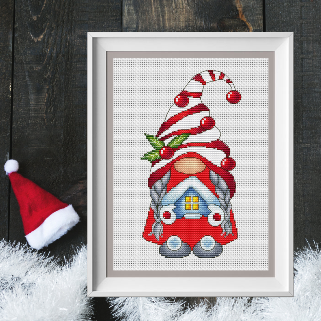 Christmas Gnome Girl Cross Stitch Pattern PDF Gnome Cross S Inspire  - Free Gnome Cross Stitch Pattern