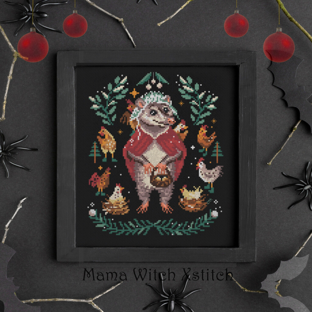Christmas Night Cross Stitch Pattern Santa Claus Ornament Etsy - All Through The Night Cross Stitch Patterns