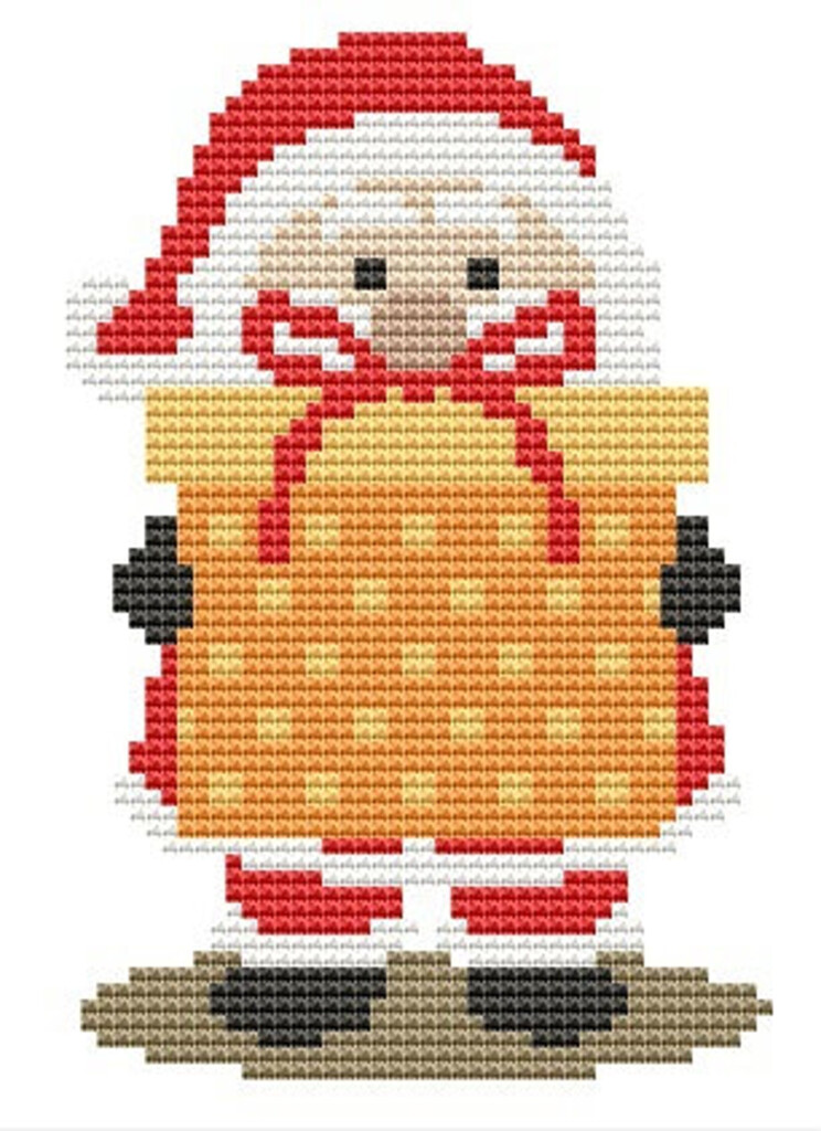 Christmas Set 7 Santa Claus Cross Stitch Pattern PDF Modern Etsy de - Christmas Santa Cross Stitch Patterns