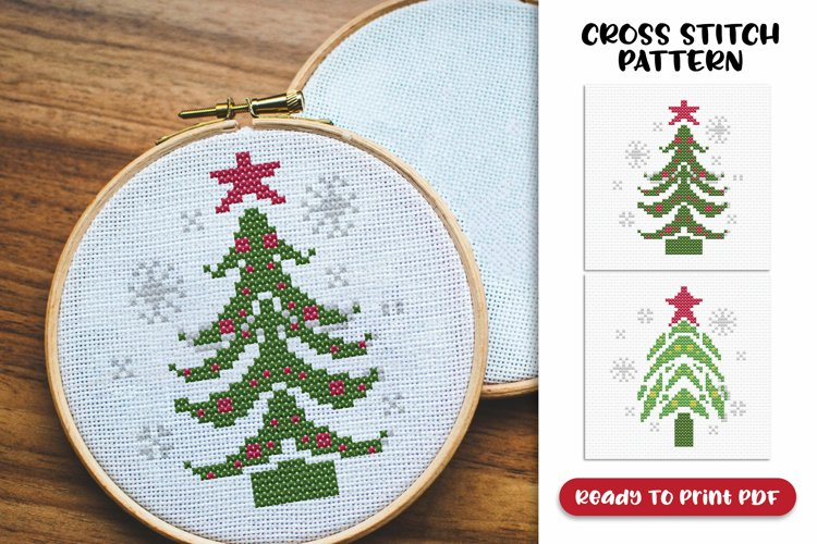 Christmas Tree Cross Stitch Pattern 2149151  - Simple Christmas Tree Cross Stitch Pattern