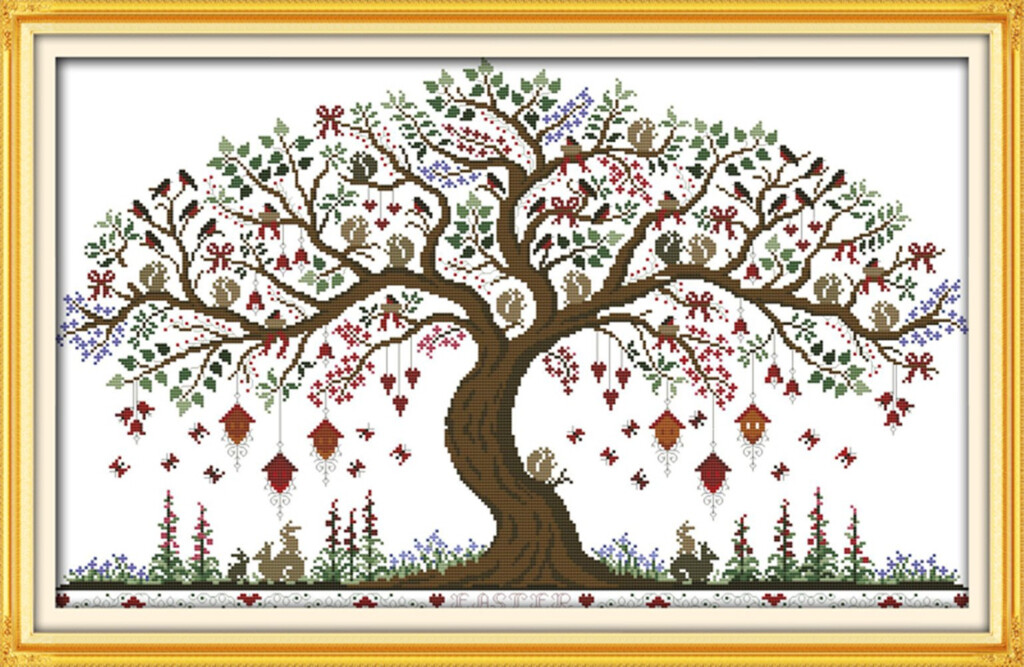 Christmas Tree Cross Stitch Pattern FREE PATTERNS - Simple Christmas Tree Cross Stitch Pattern