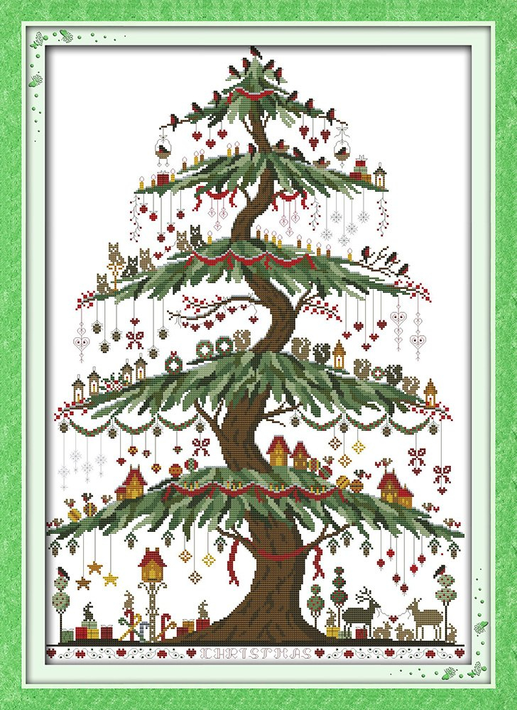 Christmas Tree Cross Stitch Pattern FREE PATTERNS - Simple Christmas Tree Cross Stitch Pattern
