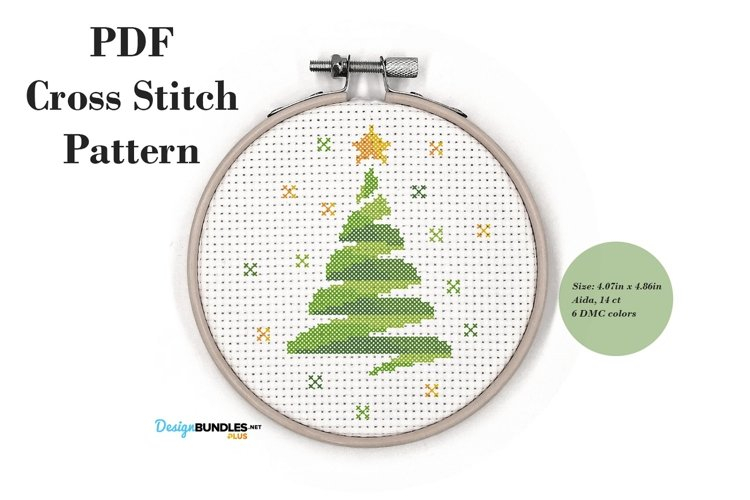 Christmas Tree Cross Stitch Pattern PDF File - Free Cross Stitch Christmas Tree Skirt Pattern