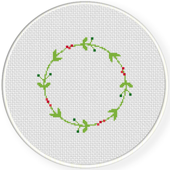 Christmas Wreath Cross Stitch Pattern Cross Stitch Patterns - Christmas Wreath Cross Stitch Pattern