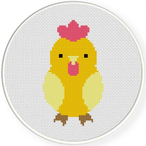 Chubby Chicken Cross Stitch Pattern Daily Cross Stitch - Printable Chicken Cross Stitch Pattern