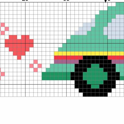 Colorful Beetle Cross Stitch Pattern Daily Cross Stitch - Vw Beetle Cross Stitch Pattern