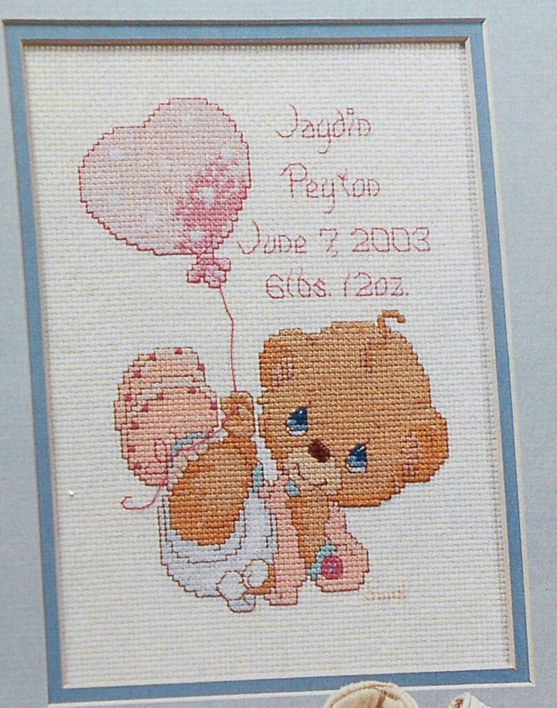 Completed Baby Cross Stitch Cross Stitch Patterns - Newborn Baby Cross Stitch Patterns Free