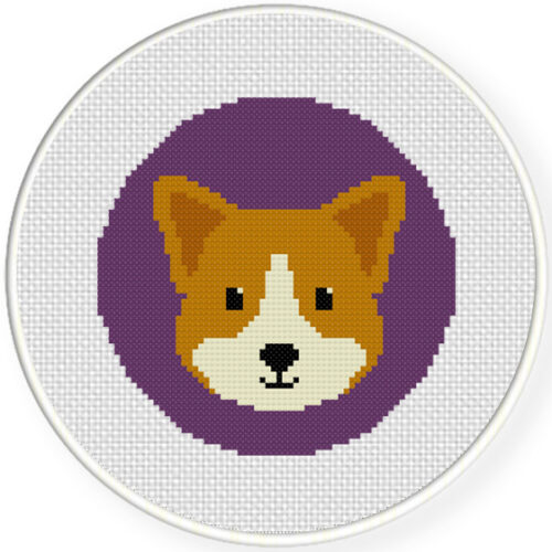 Corgi Portrait Cross Stitch Pattern Daily Cross Stitch - Corgi Cross Stitch Pattern Free