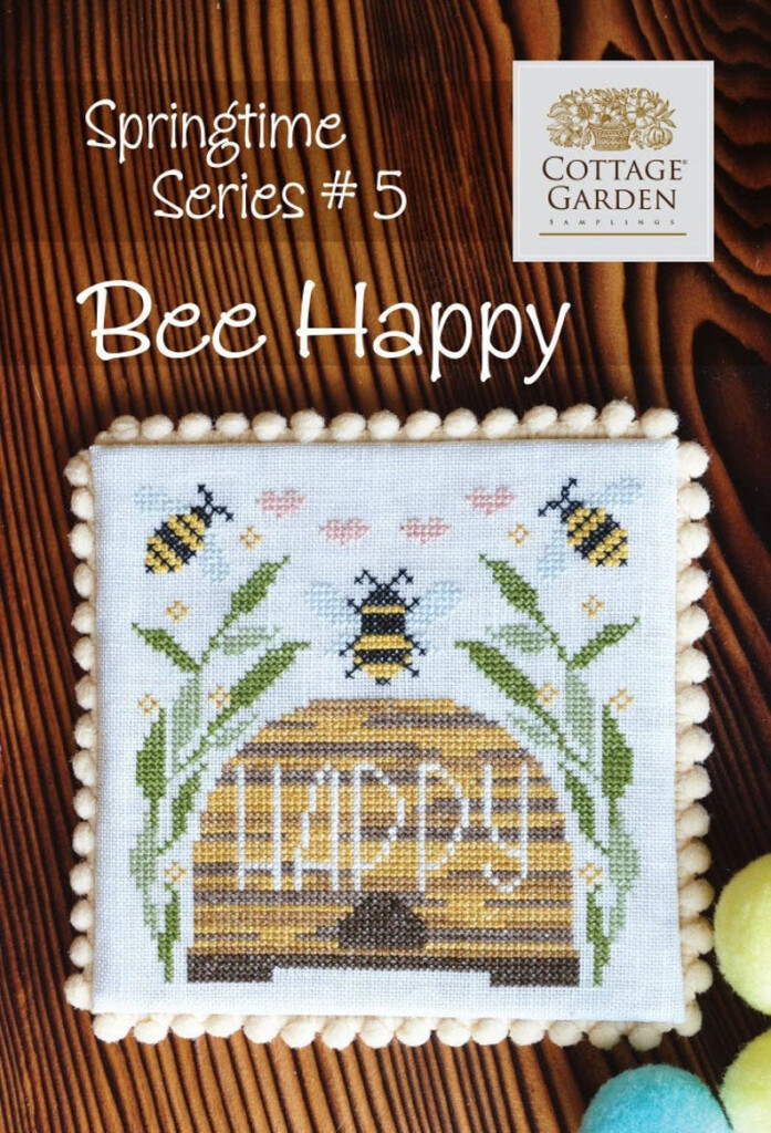 Cottage Garden Samplings BEE HAPPY Cross Stitch Pattern Anabella s - Bee Happy Cross Stitch Pattern