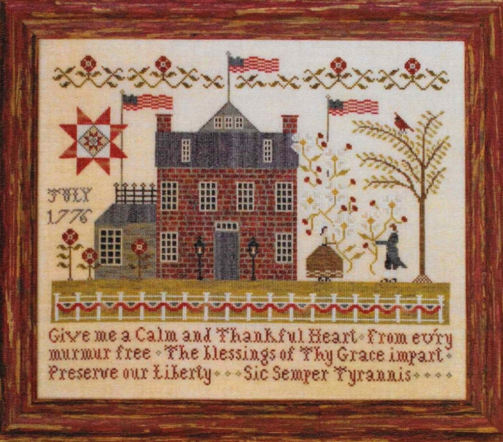 Counted Cross Stitch Pattern American Sampler Patriotic Etsy - Etsy Free Cross Stitch Patterns