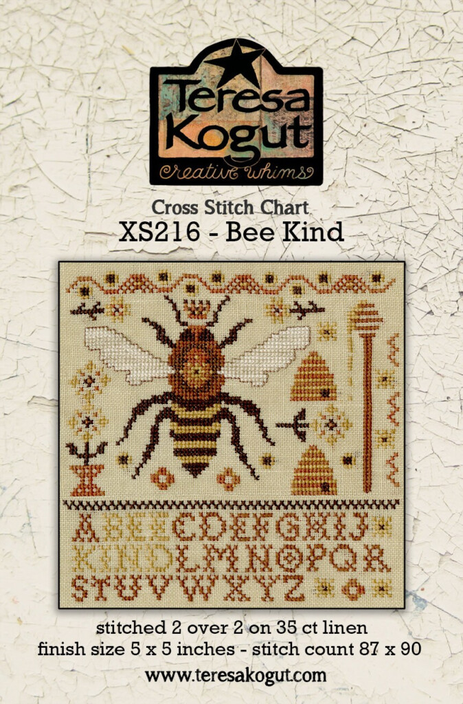 Counted Cross Stitch Pattern Bee Kind Bee Sampler Bee Skep Honey  - Honey Bee Counted Cross Stitch Pattern