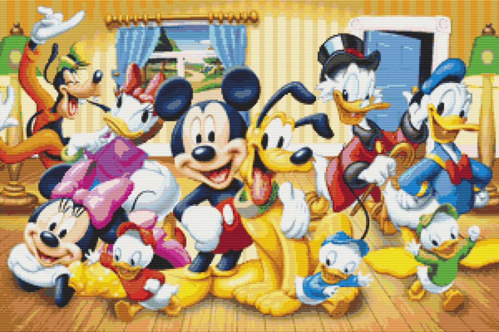 Counted Cross Stitch Pattern Disney Classic Characters Scene Etsy - Counted Cross Stitch Disney Patterns