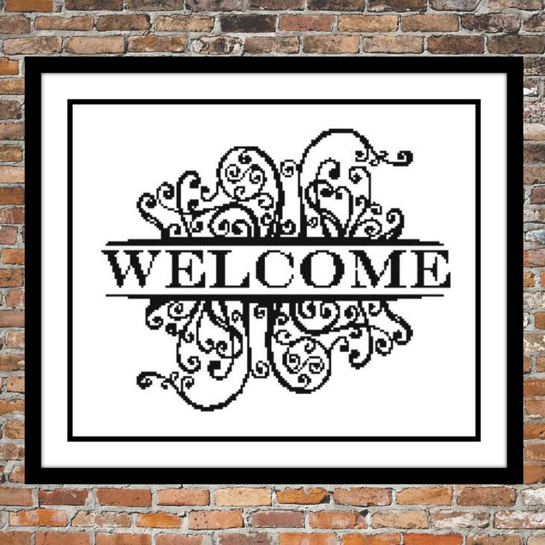 Counted Cross Stitch Welcome Patterns Printable Templates Free - Counted Cross Stitch Welcome Patterns