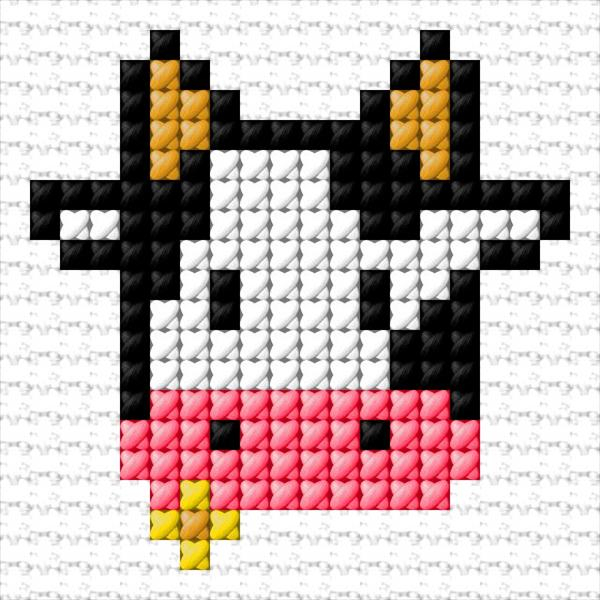 Cow Cross Stitch Designs - Small Cow Cross Stitch Pattern