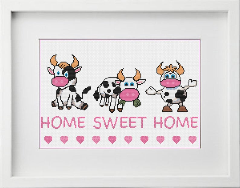 Cow Cross Stitch Pattern Free Cross Stitch Patterns - Small Cow Cross Stitch Pattern
