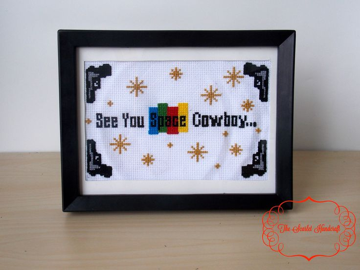 Cowboy Bebop Inspired Cross Stitch Space Cowboy Cross Stitch Made To  - Cowboy Bebop Cross Stitch Patterns
