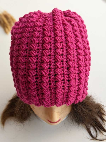 Crochet Puff Stitch Hat Free Pattern Crochet Bits - Crochet Cross Stitch Hat Pattern