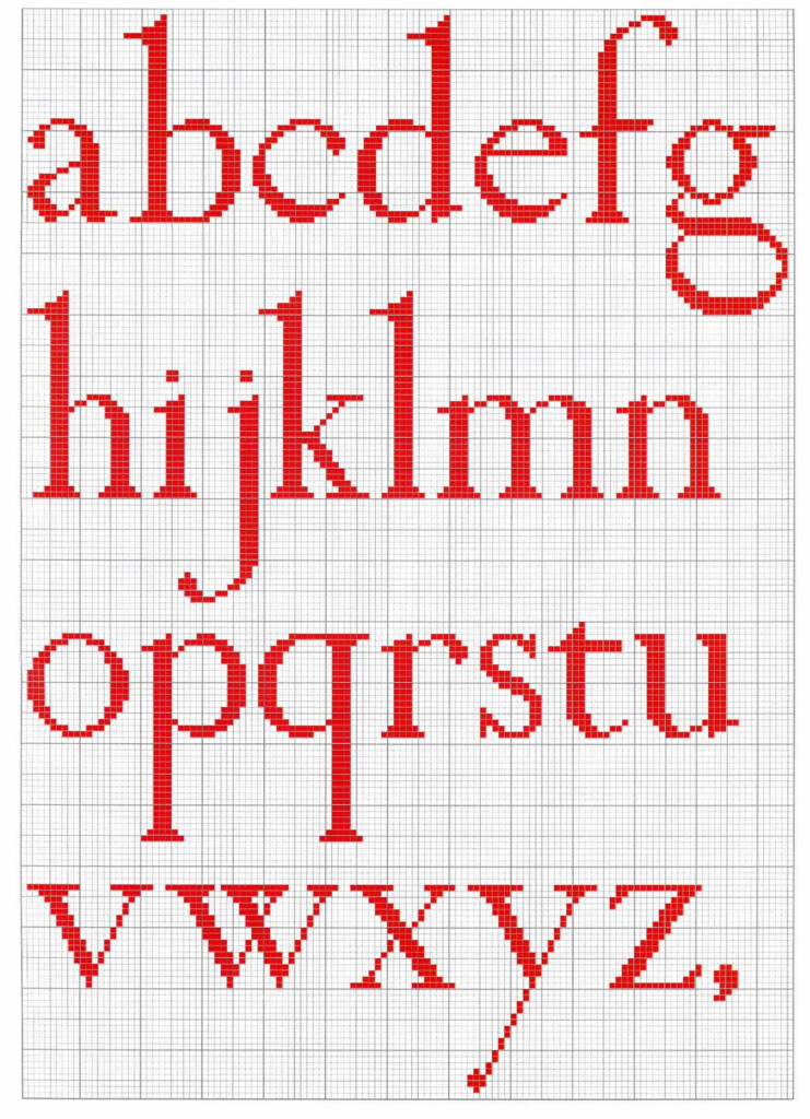 Cross Stitch - Christmas Cross Stitch Letter Patterns