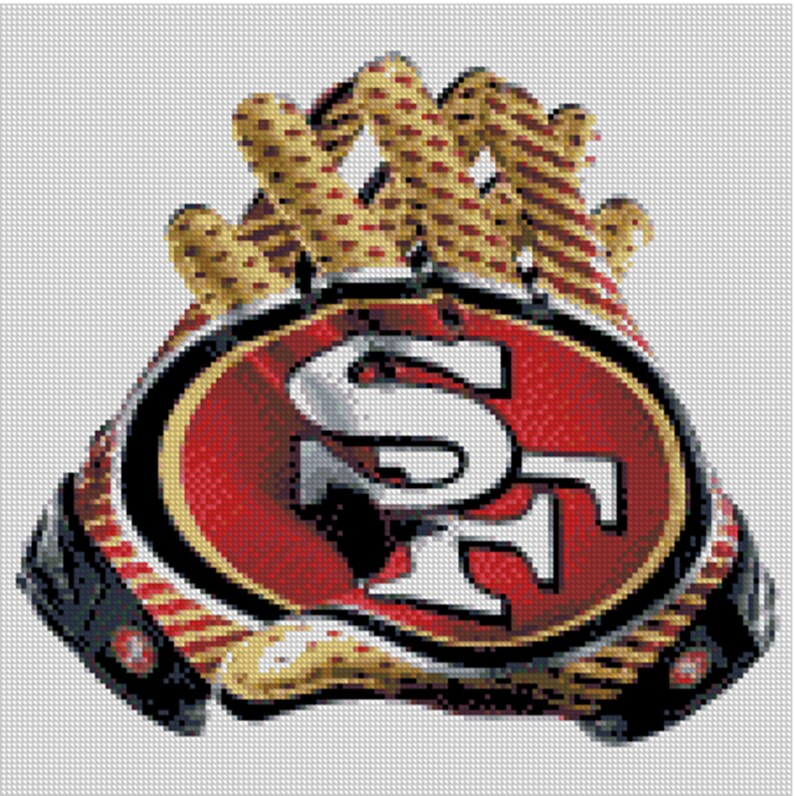 Cross Stitch Chart Pattern San Francisco 49ers Football Etsy - San Francisco Cross Stitch Patterns