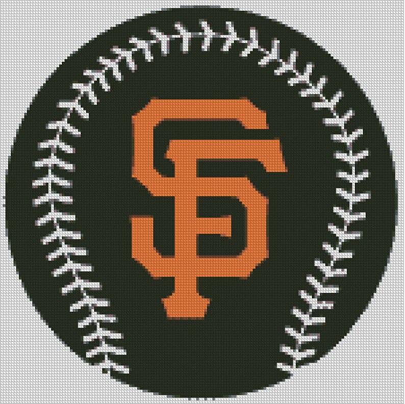 Cross Stitch Chart Pattern San Francisco Giants MLB Etsy - San Francisco Cross Stitch Patterns