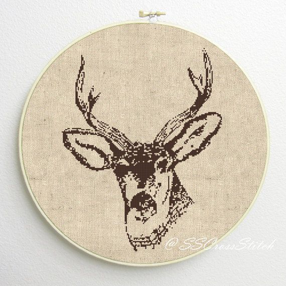 Cross Stitch Deer Head Cross Stitch Patterns - Cross Stitch Deer Patterns Free