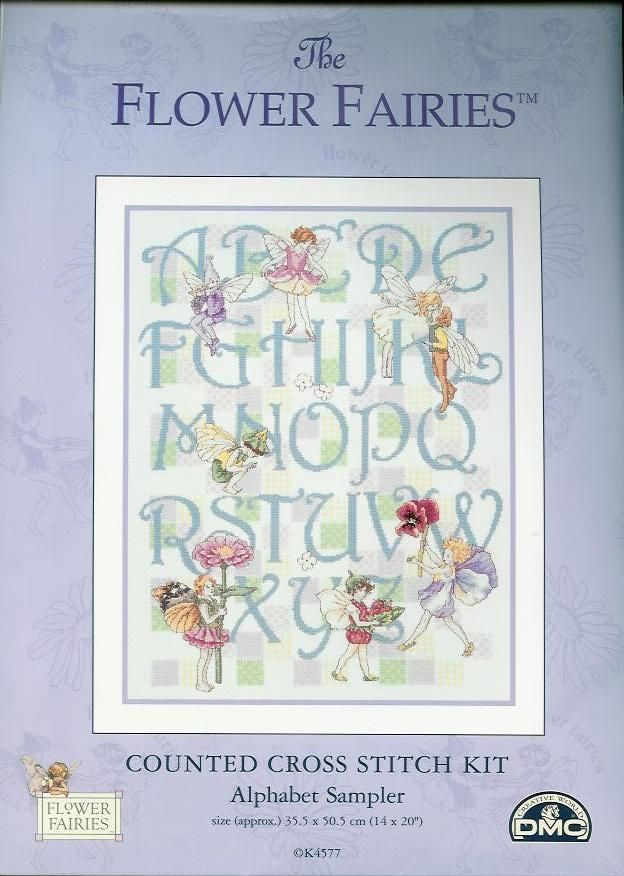 Cross Stitch Fairies Flower Fairies Alphabet Sampler Cicely Mary  - Firefly Fairies Cross Stitch Pattern