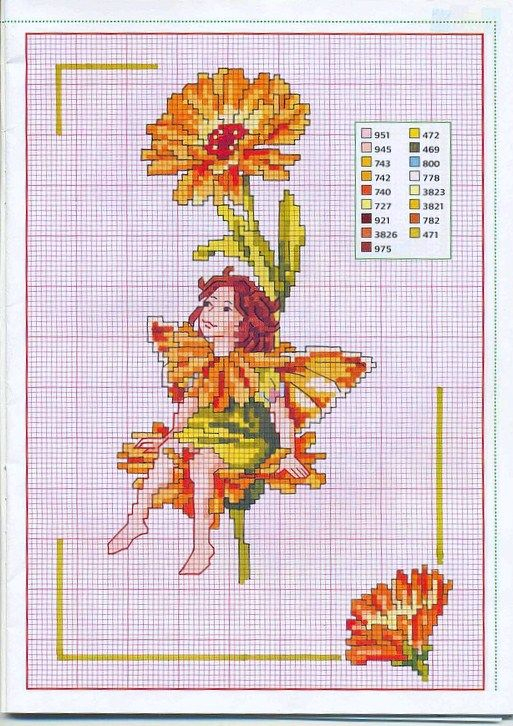 Cross Stitch Fairies Free Pattern - Firefly Fairies Cross Stitch Pattern