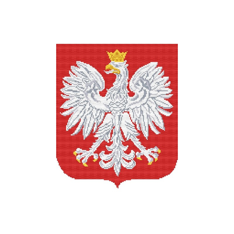 Cross Stitch Kit Polish Coat Of Arms Cross Stitch Kit Includes Canvas  - Coat Of Arms Cross Stitch Patterns