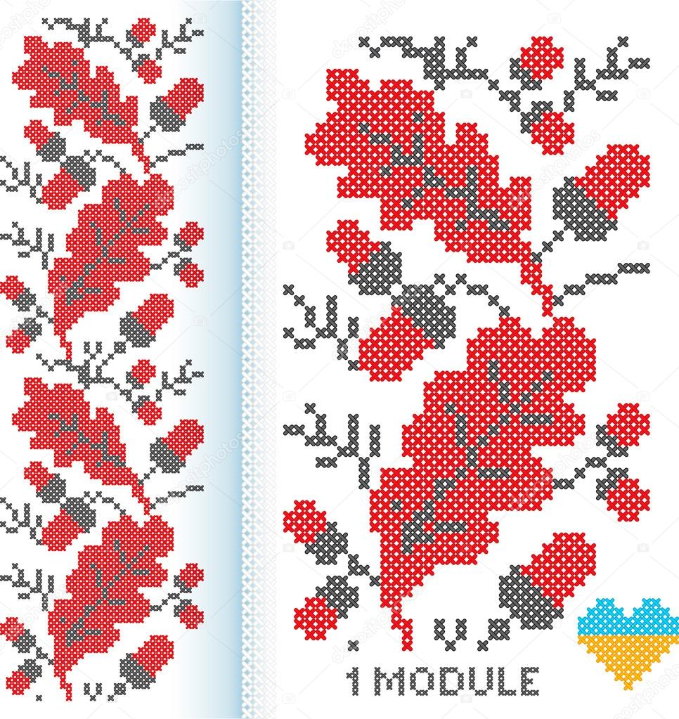 Cross Stitch Leaf Border Cross Stitch Patterns - Cross Stitch Leaf Border Pattern