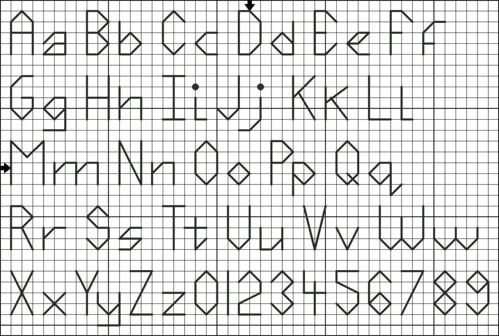 Cross Stitch Letter Patterns Small Free Cross Stitch Alphabet  - Cross Stitch Patterns Letters Free