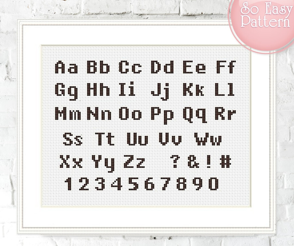 Cross Stitch Letters Cross Stitch Alphabet Pattern Cross Stitch Font  - Cross Stitch Patterns For Letters And Numbers