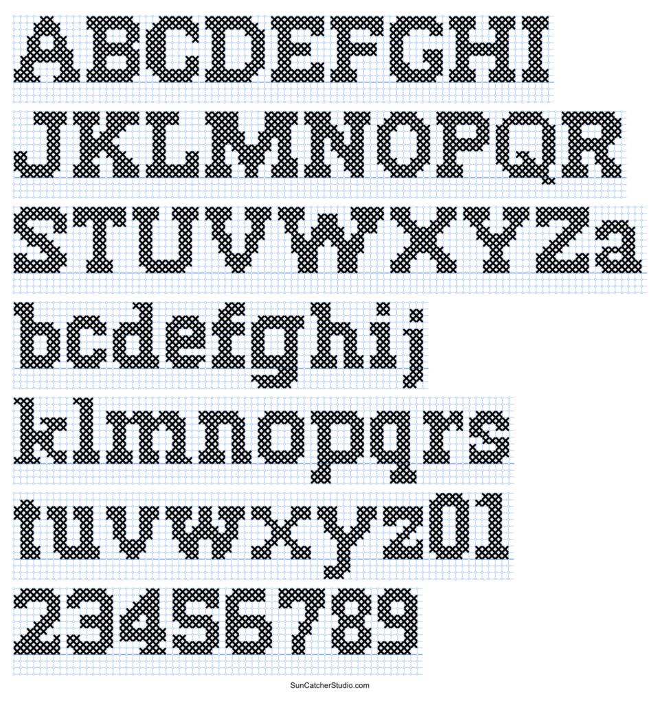 Cross Stitch Letters Generator And Alphabet Font Patterns Free  - Cross Stitch Patterns For Letters And Numbers