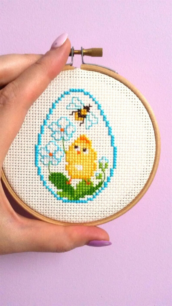 Cross Stitch Pattern Easter Egg Easter Card Cross Stitch Etsy In 2021  - Free Easter Counted Cross Stitch Patterns
