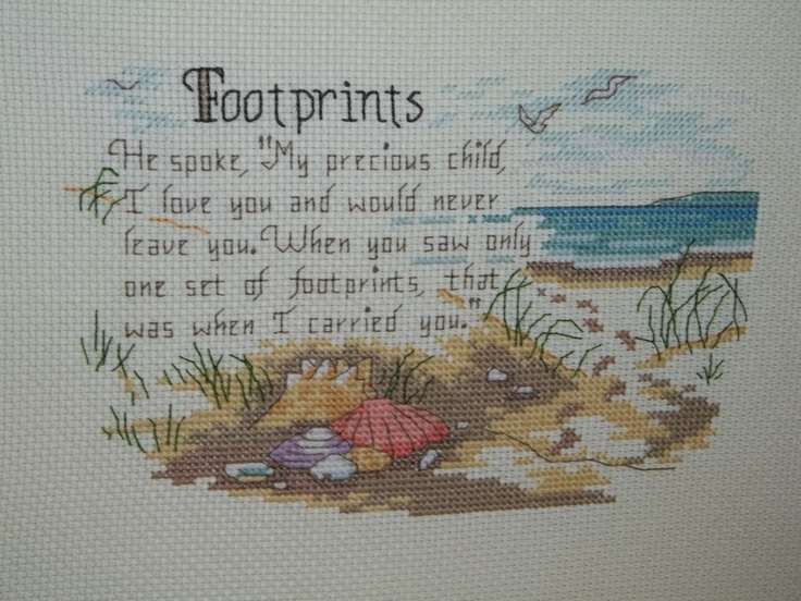 Cross Stitch Pattern Footprints In The Sand Image Result For Globe  - Free Footprints In The Sand Cross Stitch Pattern