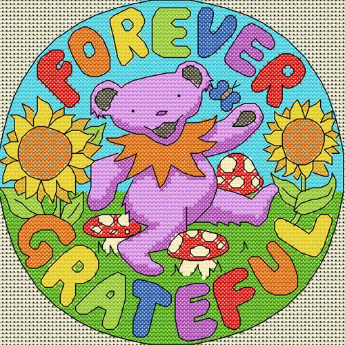 Cross Stitch PATTERN Grateful Dead Dancing Bear Instant Etsy - Grateful Dead Cross Stitch Pattern