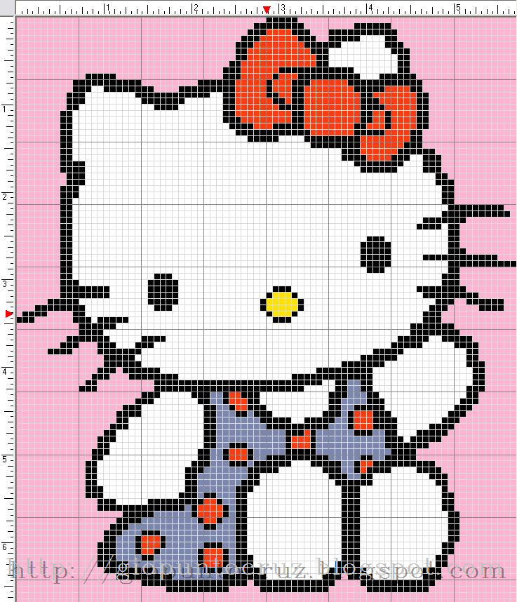 Cross Stitch Pattern Hello Kitty Cross Stitch Patterns - Small Hello Kitty Cross Stitch Pattern