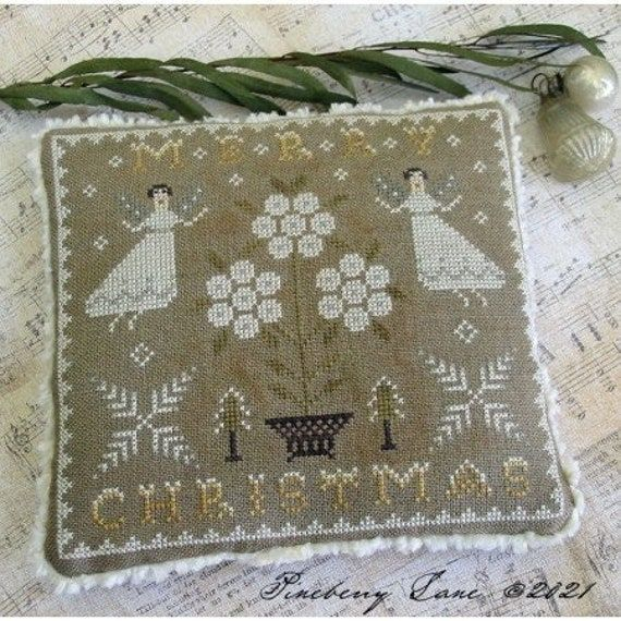 Cross Stitch Pattern Merry Christmas Cross Stitch Sampler Christmas  - Pineberry Lane Cross Stitch Patterns