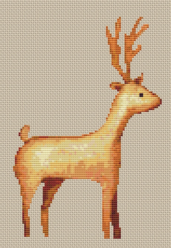Cross Stitch Pattern Reindeer Instant Download PDF Etsy - Free Cross Stitch Reindeer Pattern