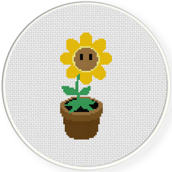 Cross Stitch Pattern Sunflower Cross Stitch Patterns - Easy Sunflower Cross Stitch Pattern
