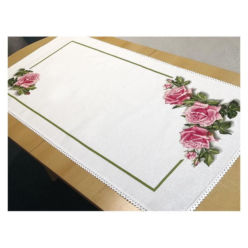 Cross Stitch Pattern Table Runner White Embroidery - Cross Stitch Table Runner Pattern
