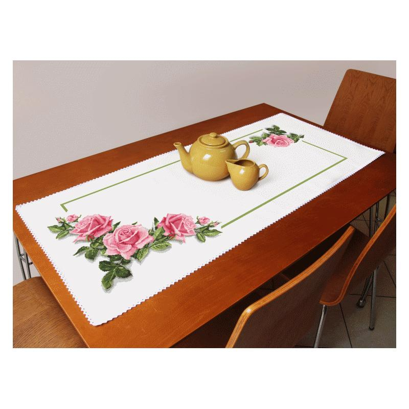 Cross Stitch Pattern Table Runner White Embroidery - Cross Stitch Table Runner Pattern