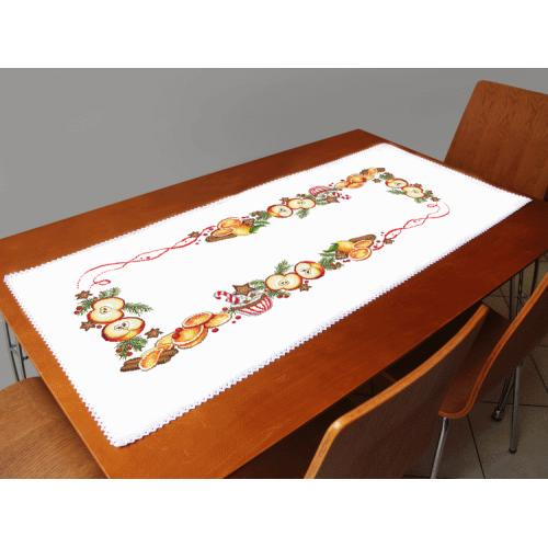 Cross Stitch Pattern Table Runner With Roses 3D - Cross Stitch Table Runner Pattern