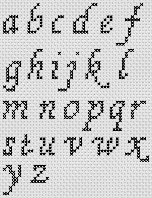 Cross Stitch Patterns A To Z Alphabet Sampler Patterns Small Letter  - Cross Stitch Free Alphabet Patterns