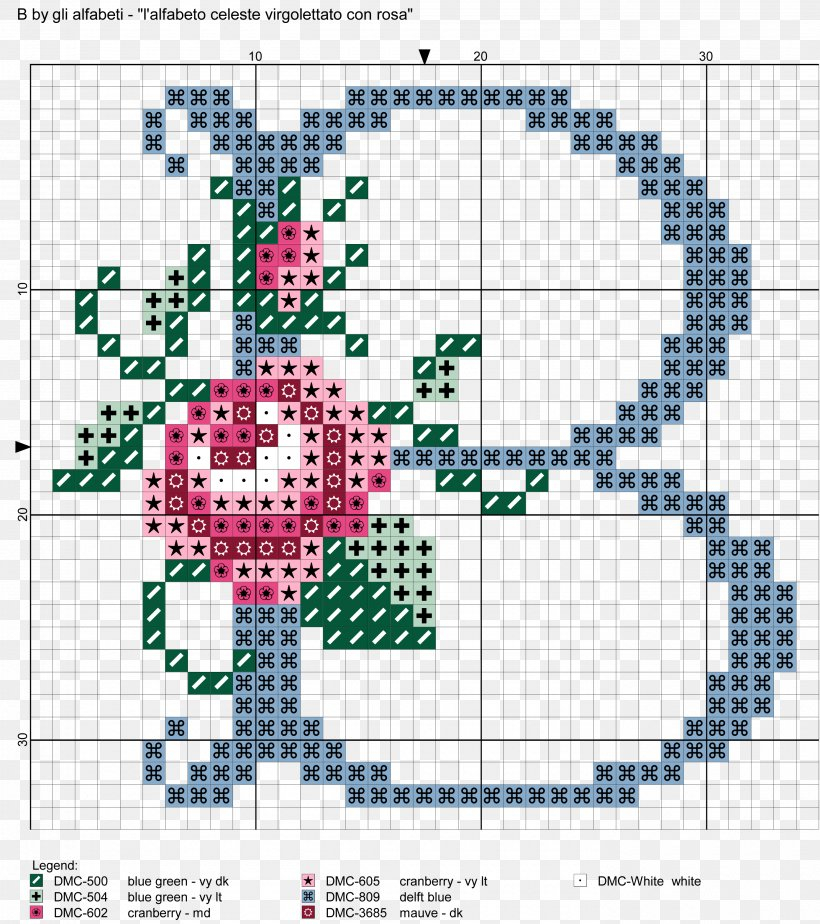 Cross Stitch Patterns Alphabet Cross stitch Letter PNG 2780x3135px  - Floral Alphabet Cross Stitch Patterns