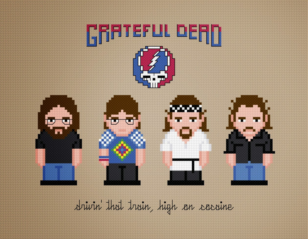 Cross Stitch Patterns From PixelPower Grateful Dead Cross Stitch PDF  - Walking Dead Cross Stitch Patterns