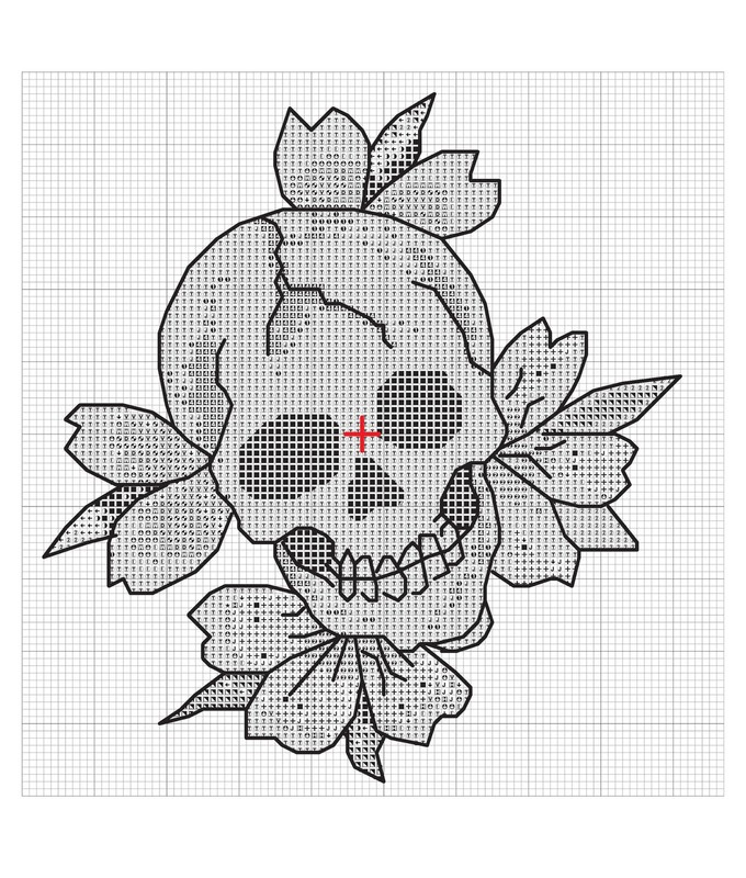 Cross Stitch Patterns Skull - Cross Stitch Skull And Crossbones Pattern