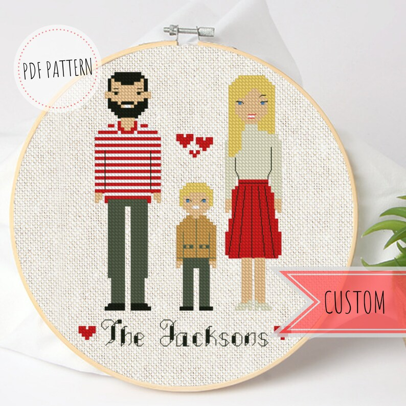 Cross Stitch People Cross Stitch Patterns - Family Portrait Cross Stitch Patterns
