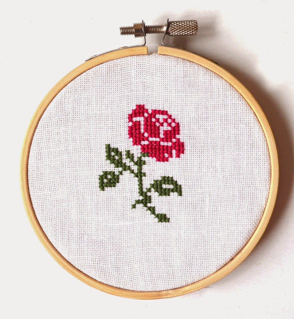 Cross Stitch Rose Simple - Simple Cross Stitch Rose Pattern