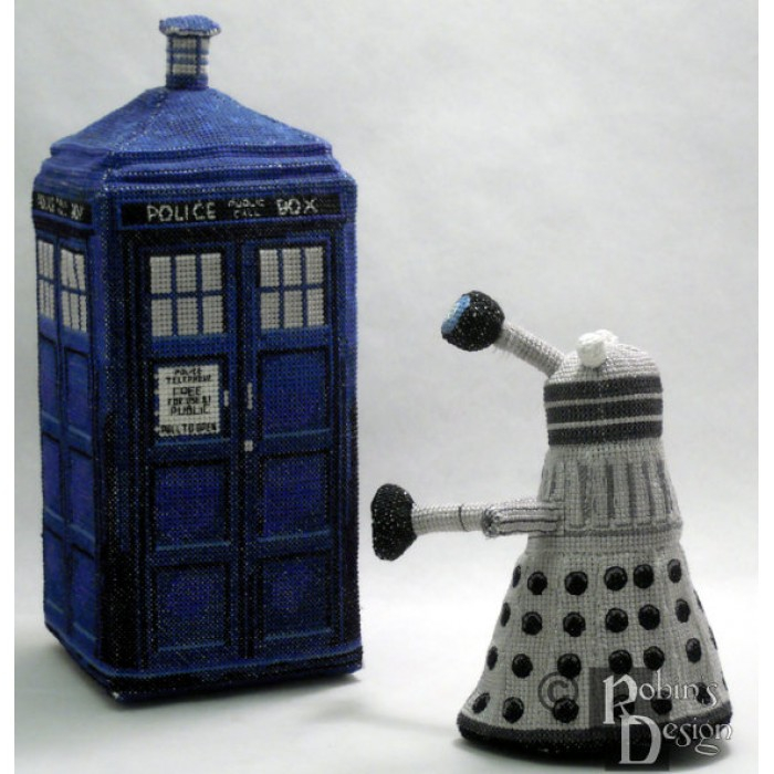 Dalek Doll 3D Cross Stitch Sewing Pattern PDF - Dalek Cross Stitch Pattern Free